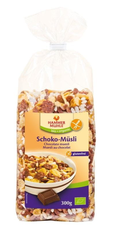 Muesli au Chocolat et aux Noix Sans Gluten, Bio 340g