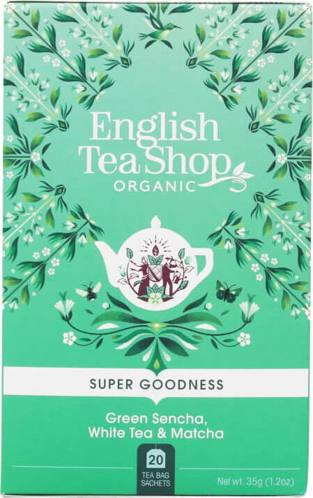 GREEN SENCHA WITHE TEA & MACHA English Tea Shop infuso BIO 20 bustine  Eco-box 35gr