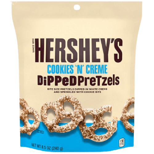 Hersheys Cookies'N'Cream getauchte Brezeln