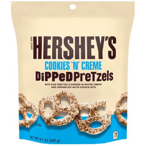 Hersheys Cookies'N'Cream getauchte Brezeln