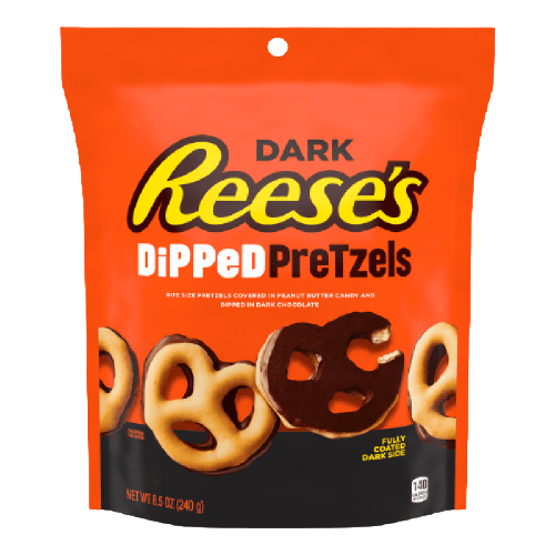 Reese's Erdnussbutter getauchte Brezeln dunkel