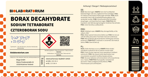 Borax Borax sodium tetraborate decahydrate 5 kg BioLaboratory
