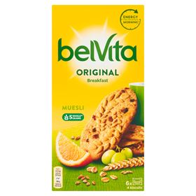 BELVITA FRÜHSTÜCKSMÜSLI MIT FRÜCHTEN VOLLKORNKEKSE 300 G (6 X 4 STÜCK)