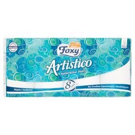 FOXY ARTISTICO NATÜRLICH WEISSES TOILETTENPAPIER 8 ROLLEN