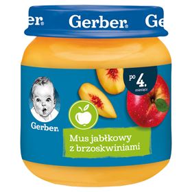 GERBER APFELMOUSSE MIT PFIRSICH NACH 4 MONATEN AUF 125 G