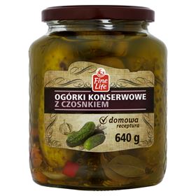 FINE LIFE PFLÜCKGURKEN MIT KNOBLAUCH 640 G