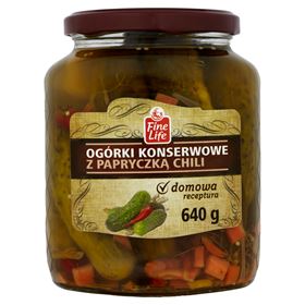 FINE LIFE PFLÜCKTGURKEN MIT CHILI 640 G