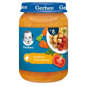 GERBER SPAGHETTI MIT HUHN NACH 8 MONATEN 190 G