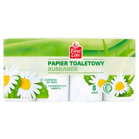 FINE LIFE 3-LAGIGES TOILETTENPAPIER KAMILLE 8 ROLLEN