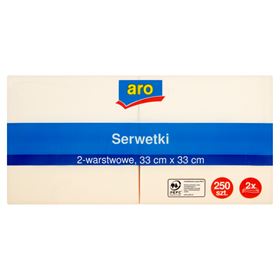 ARO 2-LAGIGE CREMESERVIETTEN 33 X 33 CM 250 ST