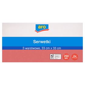 ARO 2-LAGIGE SERVIETTEN SCHWARZ 33 X 33 CM 250 ST