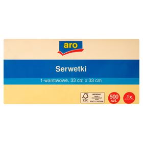 ARO 1-LAGIGE GELBE SERVIETTEN 33 X 33 CM 500 ST