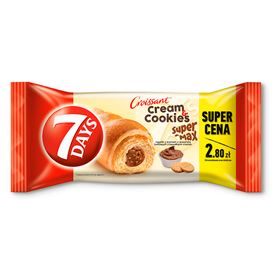 7DAYS CREAM & COOKIES SUPER MAX Croissant mit Haselnusscreme und Keksstückchen 110 g