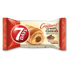 7 DAYS CREAM & COOKIES Croissant mit Haselnusscreme und Keksstückchen 60G