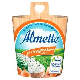 ALMETTE FLAUSCHIGER HÜTTENKÄSE MIT SCHNITTLAUCH UND ZWIEBEL 150 G 6 STÜCK