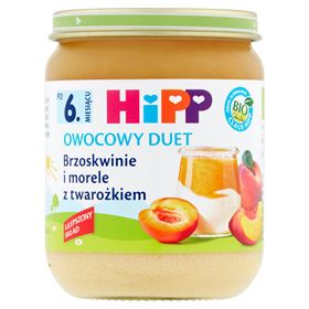 HIPP BIO FRUCHT-DUETT PFIRSICH UND APRIKOSE MIT CREME NACH 6 MONATEN 160 G