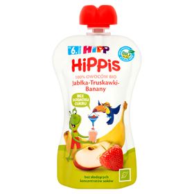 HIPP BIO HIPPIS ÄPFEL-ERDBEER-BANANEN-FRUCHTMOUSSE NACH 6 MONATEN 100 G