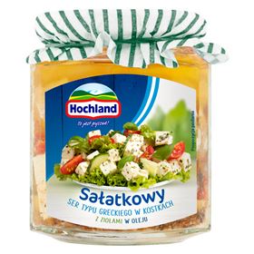 HOCHLAND SALATKÄSE GRIECHISCHER ART IN OLIVEN, OLIVEN UND KRÄUTERN 300 G