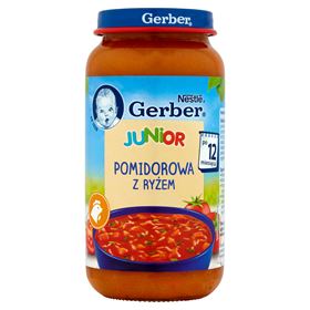 GERBER JUNIOR TOMATE MIT REIS NACH 12 MONATEN AUF 250 G