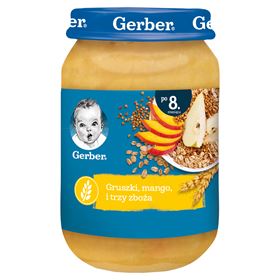 GERBER MANGOBIRNEN UND DREI GETREIDE NACH 8 MONATEN 190 G