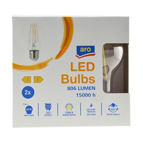 ARO LED A60 FILA 7W E27 806LM 2700K 2 STÜCK