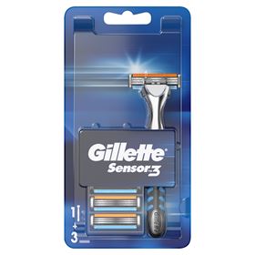 Gillette Sensor-Rasierrasierer + 3 Kartuschen