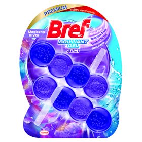 BREF WC BRILLIANT GEL ALL IN 1 WASCH- UND DUFTANHÄNGER FÜR DAS WC MAGIC BREEZE 42 G 2 STÜCK