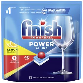 FINISH POWER LEMON SPÜLTABLETTEN 640 G (40 STÜCK) 5 PACKUNGEN