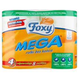 FOXY MEGA 3-LAGIGES TOILETTENPAPIER 4 STÜCK