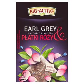 BIG-ACTIVE EARL GREY SCHWARZTEE & ROSENBLÜTENBLÄTTER 40 G (20 X 2 G) 10 STÜCK