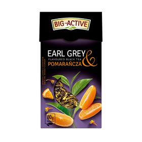 BIG-ACTIVE EARL GREY & ORANGE SCHWARZTEE 80 G 12 STÜCK