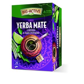 BIG-ACTIVE YERBA MATE TEE LIME & ZITRONENGRAS 30 G (20 X 1,5 G) 10 STÜCK