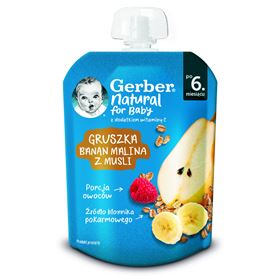 GERBERBIRNE BIRNE BANANE HIMBEERE 80 G