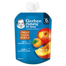 GERBER DESSERT APFELKÜRBIS APRIKOSE 80 G 16 STÜCK