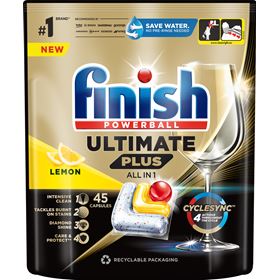 FINISH ULTIMATE PLUS ZITRONENKAPSELN ZUM SPÜLEN IN DER SPÜLMASCHINE 45 ST