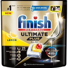 FINISH ULTIMATE PLUS ZITRONENKAPSELN ZUM SPÜLEN IN DER SPÜLMASCHINE 25 ST