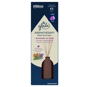 GLADE AROMATHERAPIE REED DIFFUSOR MOMENT OF ZEN LUFTERFRISCHER STICKS LAVENDEL + SANDELHOLZ 80 ML