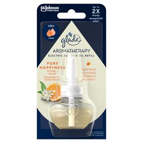 GLADE AROMATHERAPIE PURE HAPPINESS NACHFÜLLUNG FÜR ELEKTRISCHEN DIFFUSOR ORANGE + NEROLI-BLUME 17,4 ML