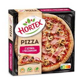 HORTEX-PIZZA MIT SCHINKEN UND PILZEN 345 G