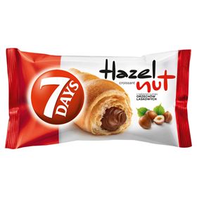 7DAYS CROISSANT MIT HASELNÜSSEN FÜLLUNG 60 G 20 STÜCK