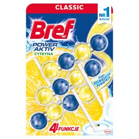 BREF WC POWER AKTIV WASCH- UND DUFTANHÄNGER FÜR WC GLÜHBIRNEN SAFT ZITRONE 50 G 3 STÜCK