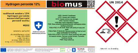 Perhydrol. Wasserstoffperoxid 12 %. Reines 1L BIOMUS