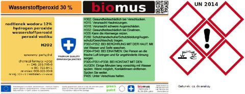 Perhydrol. Wasserstoffperoxid 30 %. Analysenrein 1L BIOMUS