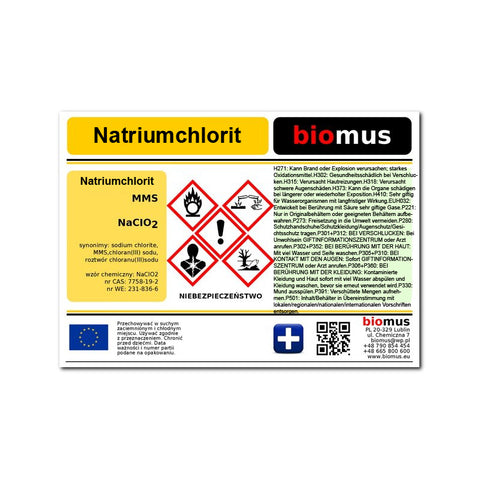 Natriumchlorit. MMS Pure RR 25-28% 100ml BIOMUS