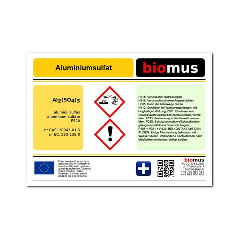 Aluminiumsulfat 25kg BIOMUS