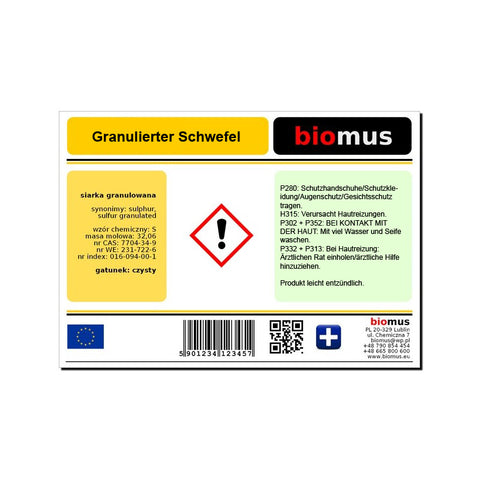 Granulierter Schwefel 1kg BIOMUS