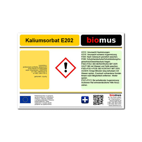 Kaliumsorbat E202 500g BIOMUS