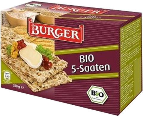 Vollkornknäckebrot 5 Körner BIO 250 g - BURGER