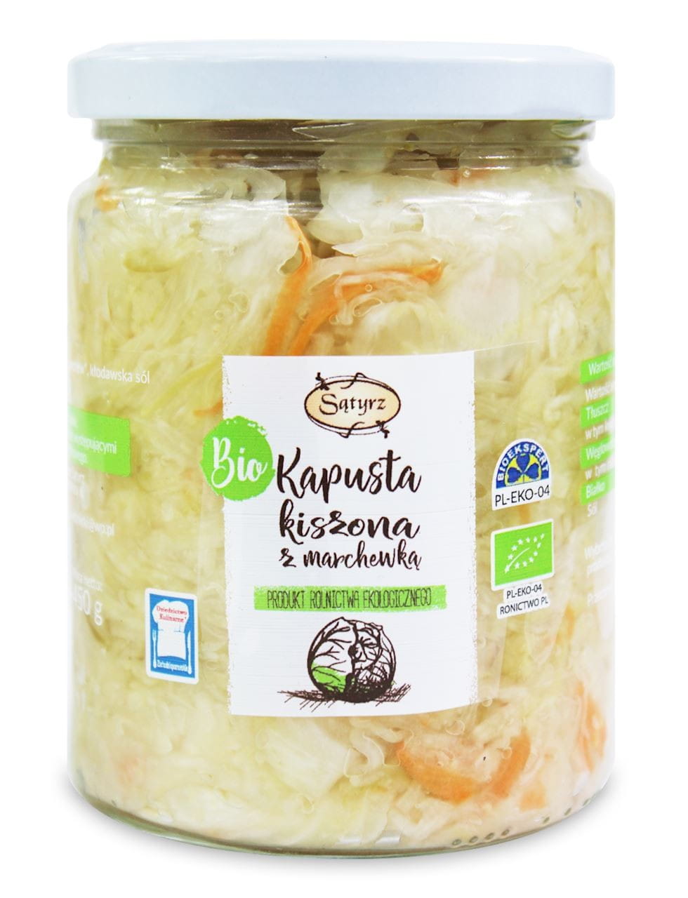 Sauerkraut mit Karotten BIO 450 g - SĄTYRZ