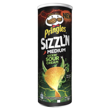 Pringles Sizzling 160g Kicking Sour Cream